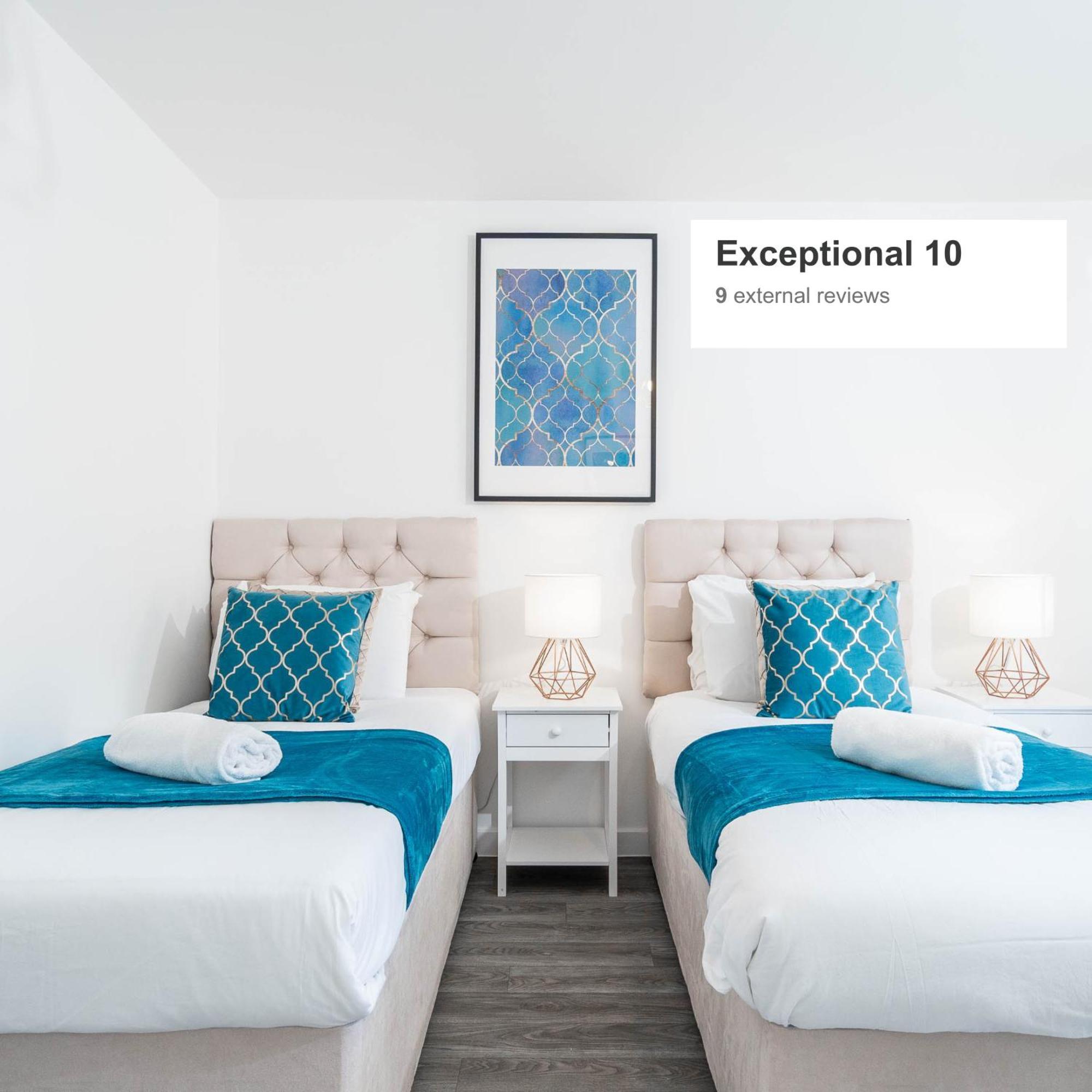 Luxury Apartment - Twin Beds - Selly Oak - Off-Street Parking - Free Netflix & Wifi - Top Rated 9Cc バーミンガム エクステリア 写真